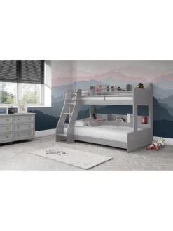Julian Bowen Domino Triple Sleeper Bed - Light Grey