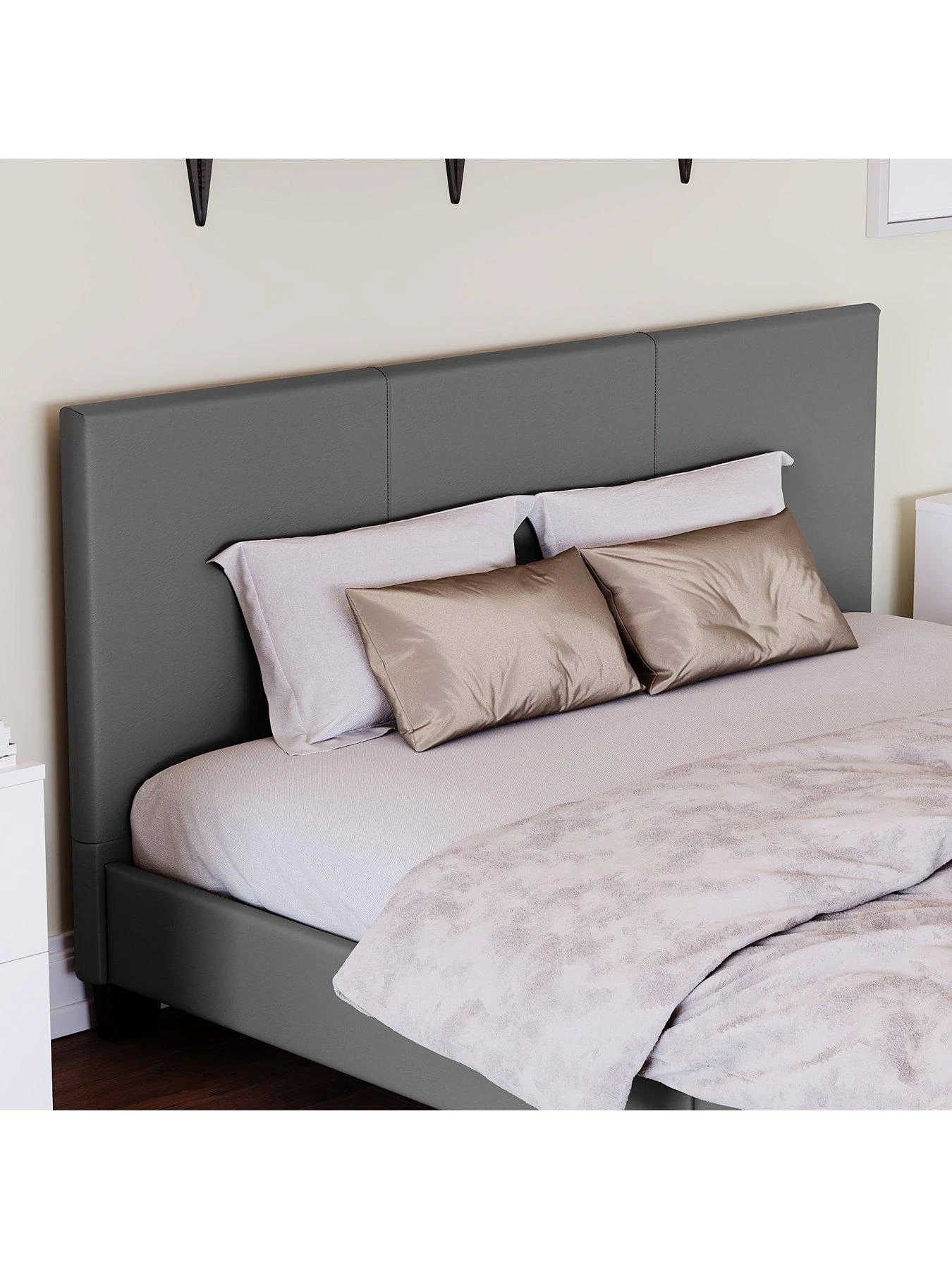 Vida Designs Hurley Faux Leather Bed Frame 4 Vida Designs Hurley Faux Leather Bed Frame - Image 2