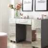 Very Home Bellagio  7 Drawer Dressing Table With Mirrored Fronts - Grey Or White - FSC® Certified