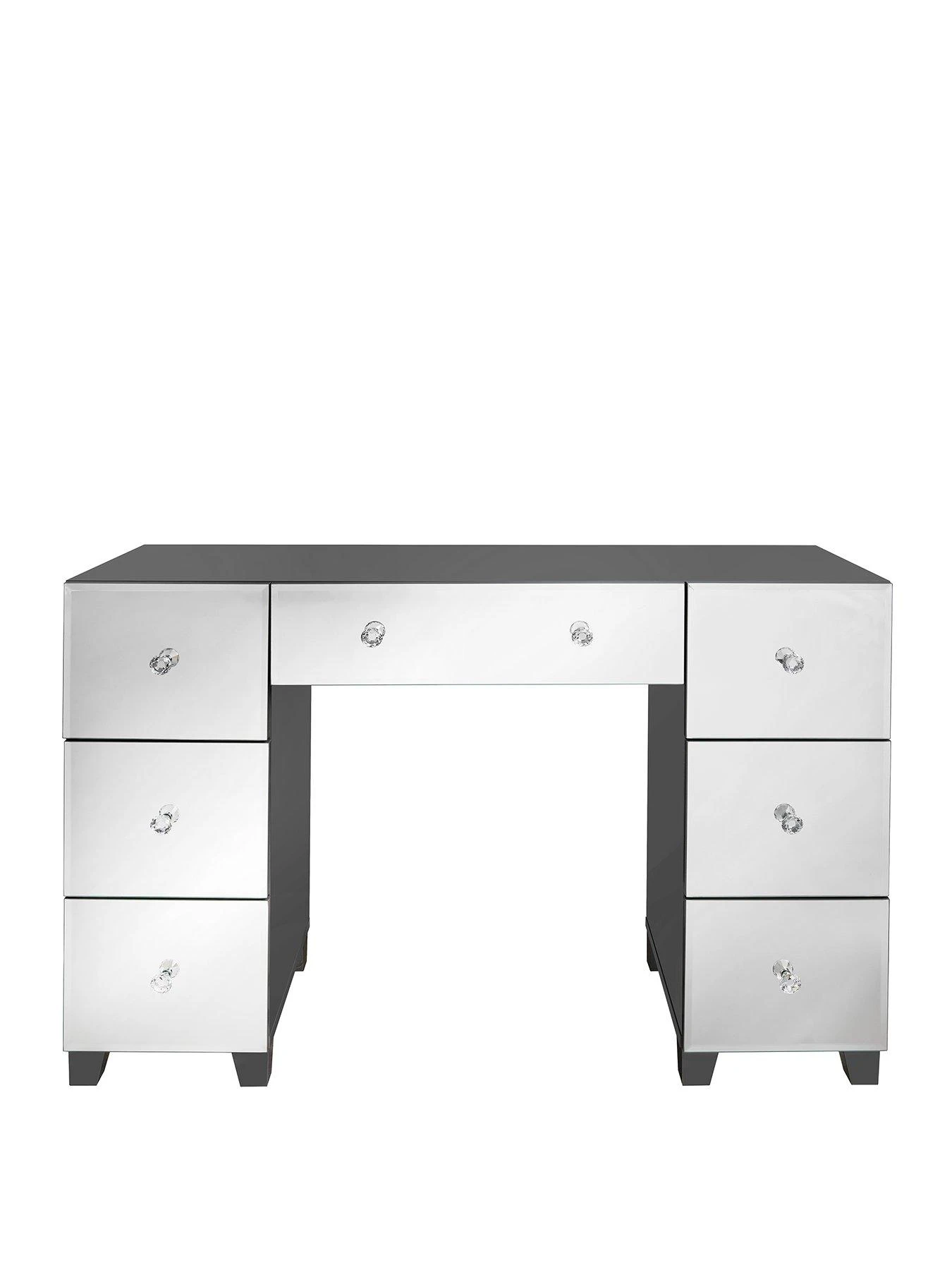 Very Home Bellagio 7 Drawer Dressing Table With Mirrored Fronts - Grey Or White - FSC® Certified 4 Very Home Bellagio 7 Drawer Dressing Table With Mirrored Fronts - Grey Or White - FSC® Certified - Image 2