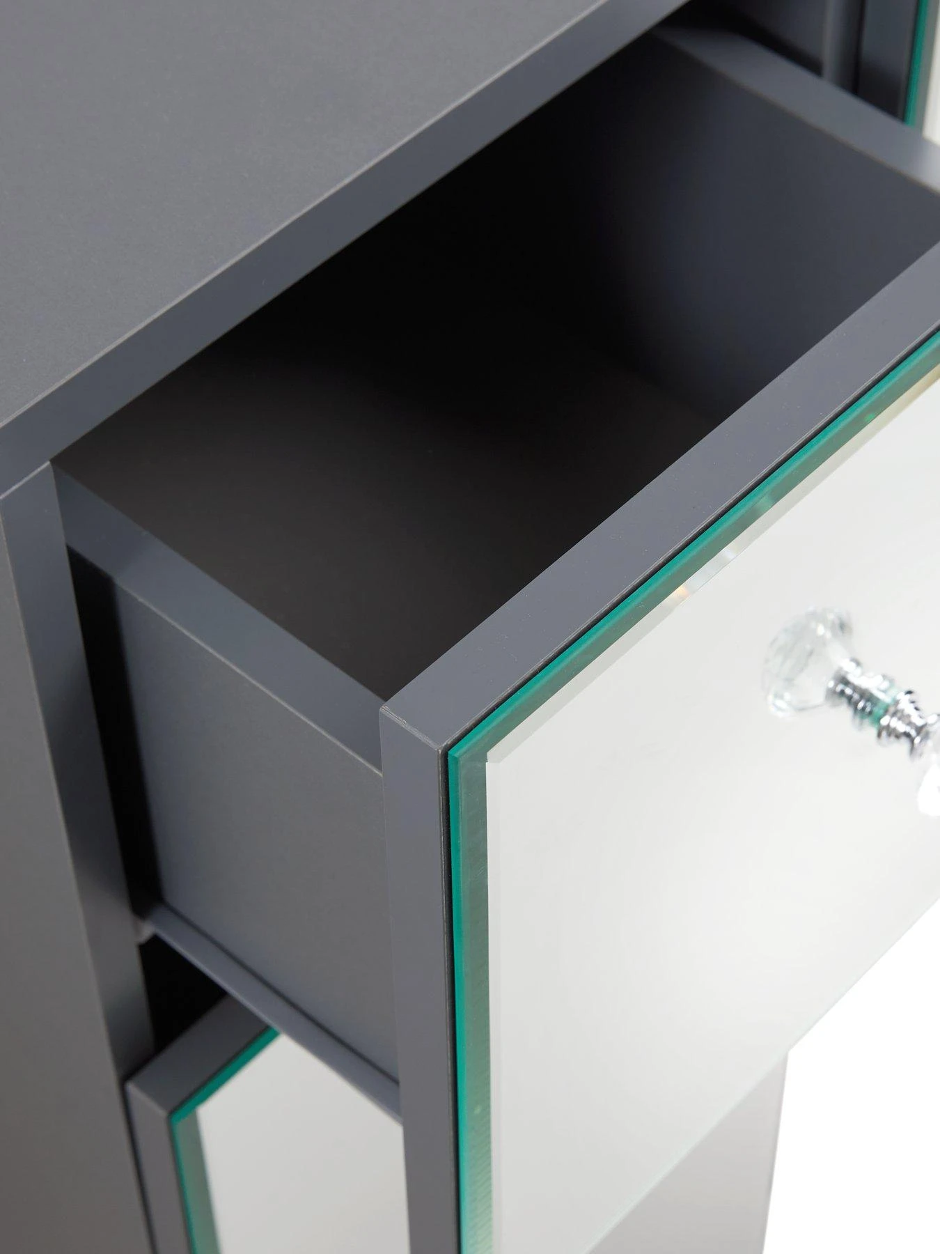 Very Home Bellagio 7 Drawer Dressing Table With Mirrored Fronts - Grey Or White - FSC® Certified 7 Very Home Bellagio 7 Drawer Dressing Table With Mirrored Fronts - Grey Or White - FSC® Certified - Image 5