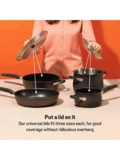 MEYER Accent Hard Anodised Large Universal Pan Lid 12 MEYER Accent Hard Anodised Large Universal Pan Lid -Oleu Furniture Shop V6ZY8 SQ5 0000000004 BLACK SLd3