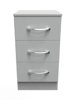 SWIFT Elton 3 Piece Ready Assembled Package - 5 Drawer Chest And 2 Bedside Chests - FSC® Certified -Oleu Furniture Shop V7QQB SQ5 0000000005 GREY SLd1