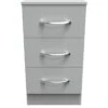 SWIFT Elton Ready Assembled 3 Drawer Bedside Chest - FSC® Certified -Oleu Furniture Shop V7QRU SQ1 0000000005 GREY SLf