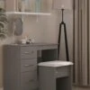 SWIFT Elton Ready Assembled Dressing Table - FSC® Certified -Oleu Furniture Shop V7QSA SQ1 0000000005 GREY SLf