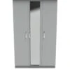SWIFT Elton Part Assembled 3 Door Mirrored Wardrobe - FSC® Certified 2 SWIFT Elton Part Assembled 3 Door Mirrored Wardrobe - FSC® Certified -Oleu Furniture Shop V7QT8 SQ1 0000000005 GREY SLf