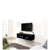 GFW Galicia 120 Cm Floating Wall TV Unit With LED Lights - Fits Up To 55 Inch TV - Black -Oleu Furniture Shop V7Y7R SQ2 0000000004 BLACK SLf