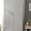 GFW Kendal 3 Door, 3 Drawer Wardrobe -Oleu Furniture Shop V84DG SQ1 0000000005 GREY RSr