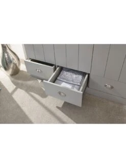 GFW Kendal 3 Door, 3 Drawer Wardrobe -Oleu Furniture Shop V84DG SQ6 0000000005 GREY SLd2