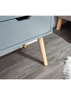 GFW Nyborg Single 2 Drawer Bedside -Oleu Furniture Shop V84DJ SQ6 0000000005 GREY SLd2