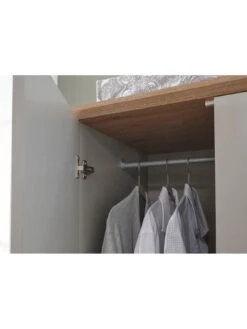 GFW Kendal 2 Door 1 Drawer Wardrobe -Oleu Furniture Shop V84H2 SQ4 0000000005 GREY SLd