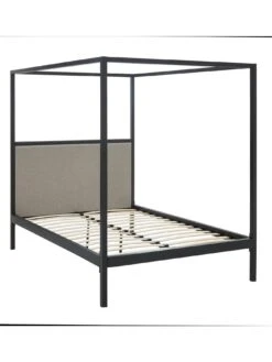 Very Home Hampton 4 Poster Bed Metal Double Bed -Oleu Furniture Shop V8R30 SQ3 0000000532 LINEN SLd