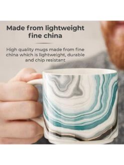 Tower Geode Mugs In Blue – Set Of 4 -Oleu Furniture Shop V8WQL SQ4 0000000047 GREEN SLd2