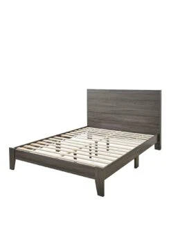 Very Home Camberley Bed With Mattress Options (Buy And SAVE!) -Oleu Furniture Shop V90HB SQ3 0000000558 DARK OAK SLa