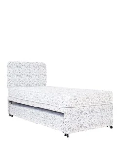 Airsprung New Star Print Divan Set With Guest Bed, Headboard And Mattress