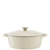 Tower Barbary & Oak Cast Iron 29 Cm Oval Casserole - Camembert Cream -Oleu Furniture Shop V9CKT SQ1 0000000067 CREAM SLf