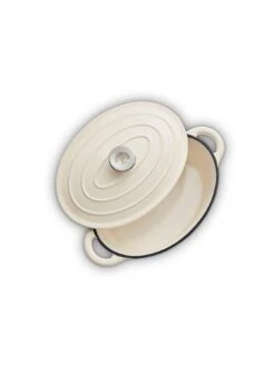 Tower Barbary & Oak Cast Iron 29 Cm Oval Casserole - Camembert Cream -Oleu Furniture Shop V9CKT SQ2 0000000067 CREAM SLd