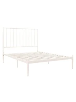 Dorel Home Giulia Modern Metal Double Bed Frame - White -Oleu Furniture Shop V9CRK SQ5 0000000013 WHITE SLd2