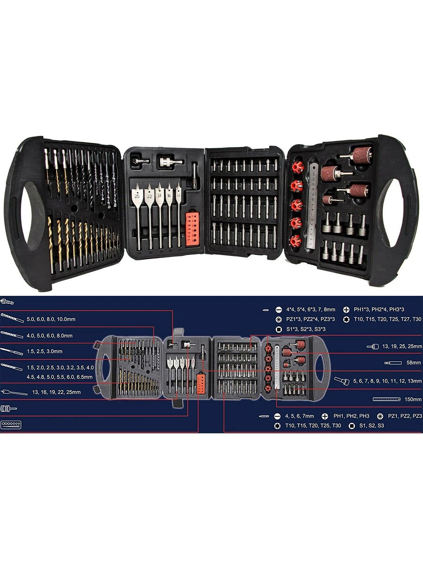 Mylek 118 Piece Drill Bit And Accessory Set 4 Mylek 118 Piece Drill Bit And Accessory Set - Image 2