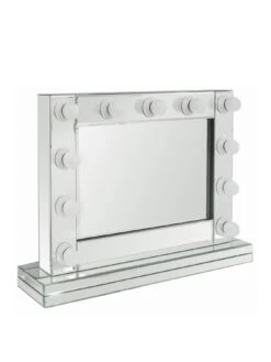 Rialto Mirrored Dressing Table With Lit Hollywood Mirror -Oleu Furniture Shop V9VB6 SQ3 0000002051 MIRROR SLa