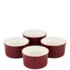 Tower Barbary & Oak By Tower Set Of 4 Ramekins Stoneware - Bordeaux Red -Oleu Furniture Shop V9ZJV SQ1 0000000017 RED SLf