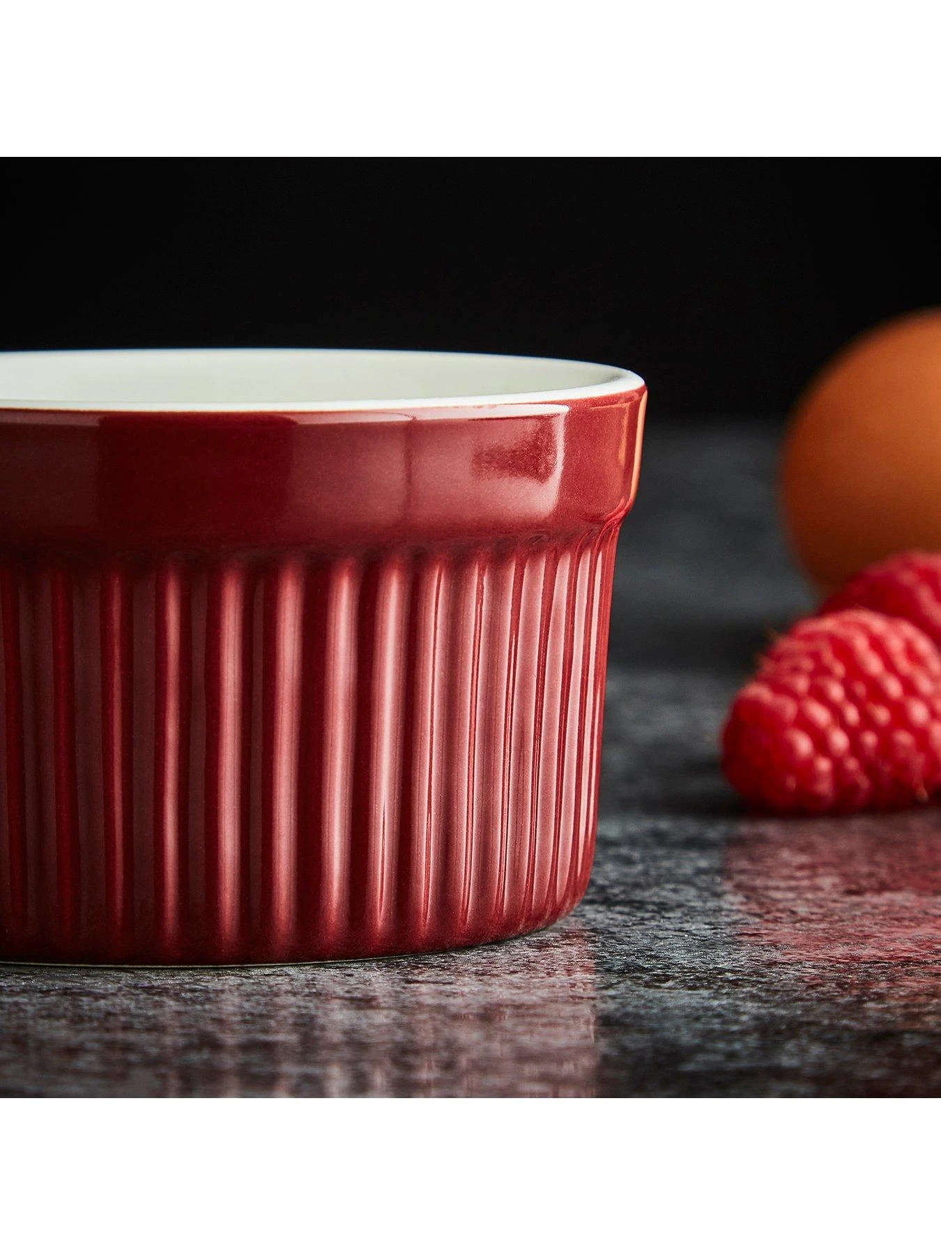 Tower Barbary & Oak By Tower Set Of 4 Ramekins Stoneware - Bordeaux Red 7 Tower Barbary & Oak By Tower Set Of 4 Ramekins Stoneware - Bordeaux Red - Image 5