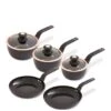 Tower Cavaletto 5-Piece Pan Set – Black -Oleu Furniture Shop V9ZK7 SQ1 0000000004 BLACK SLf