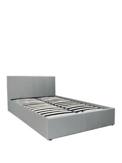 Very Home Marston Faux Leather Lift Up Ottoman Bed Frame With Mattress Options (Buy And SAVE!) - Grey - FSC® Certified -Oleu Furniture Shop VA0FZ SQ3 0000000005 GREY SLa