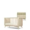 Mamas & Papas Coxley 2 Piece Cotbed Set - Natural/Olive Green -Oleu Furniture Shop VAVPP SQ1 0000000068 OLIVE SLf