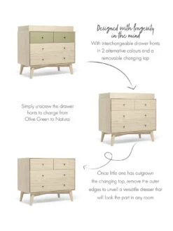 Mamas & Papas Coxley 3 Piece Cotbed Range - Natural/Olive Green 11 Mamas & Papas Coxley 3 Piece Cotbed Range - Natural/Olive Green -Oleu Furniture Shop VAVPQ SQ4 0000000068 OLIVE SLd