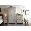 GFW Lancaster 3 Piece Package - 2 Door Wardrobe, 4 Drawer Chest And A Bedside Chest -Oleu Furniture Shop VB13L SQ1 0000000005 GREY RSr