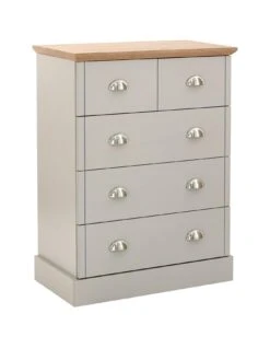GFW Kendal 2 + 3 Drawer Chest - Grey -Oleu Furniture Shop VB157 SQ3 0000000005 GREY SLa
