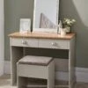 GFW Kendal Dressing Table, Stool And Mirror Set 2 GFW Kendal Dressing Table, Stool And Mirror Set -Oleu Furniture Shop VB158 SQ1 0000000005 GREY RSr