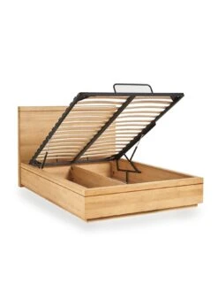 Regan Lift Up Storage Bed With Mattress Options (Buy & SAVE!) -Oleu Furniture Shop VBOQ3 SQ4 0000000006 OAK SLd