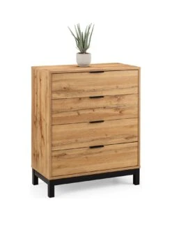 Julian Bowen Bali 4 Drawer Chest -Oleu Furniture Shop VBYD6 SQ3 0000000006 OAK SLa