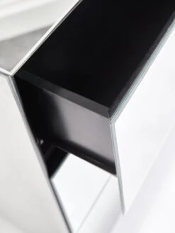 Valour Ready Assembled Mirrored 2 Drawer Bedside Chest -Oleu Furniture Shop VBYSM SQ5 0000014410 GREY MIRROR SLd1