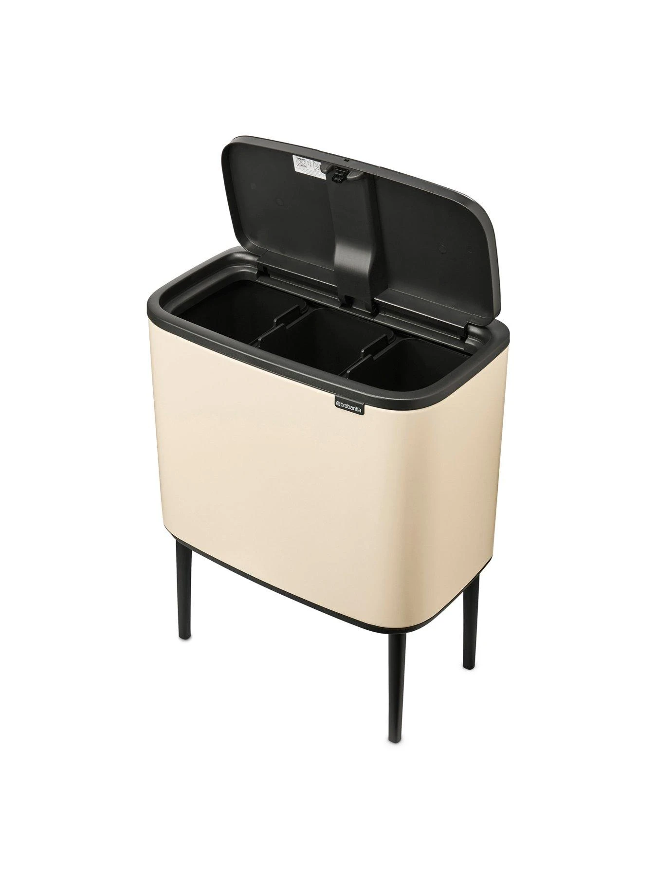 Brabantia Bo 11 + 11 + 11-Litre Touch Bin – Beige 5 Brabantia Bo 11 + 11 + 11-Litre Touch Bin – Beige - Image 3