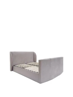 Malaga Manual TV Bed With Side Lift Storage And Mattress Options (Buy & SAVE!) -Oleu Furniture Shop VCB00 SQ3 0000000005 GREY SLa