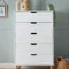 Obaby Maya Tall Boy - White With Natural -Oleu Furniture Shop VCZ0Q SQ1 0000000584 WHITE NATURAL RSr