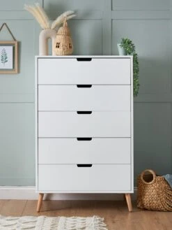 Obaby Maya Tall Boy - White With Natural