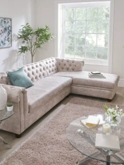 Very Home Chester ChesterfieldĀ Leather LookĀ RightĀ Hand Corner ChaiseĀ - FSCĀ® Certified