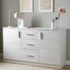Everyday Panama 2 Door, 3 Drawer Sideboard - White Oak - FSC® Certified 2 Everyday Panama 2 Door, 3 Drawer Sideboard - White Oak - FSC® Certified -Oleu Furniture Shop VDF83 SQ1 0000013026 WHITE OAK RSr