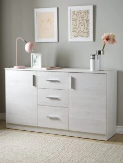 Everyday Panama 2 Door, 3 Drawer Sideboard - White Oak - FSC® Certified