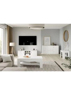 Everyday Panama 2 Door, 3 Drawer Sideboard - White Oak - FSC® Certified -Oleu Furniture Shop VDF83 SQ5 0000013026 WHITE OAK SLd1