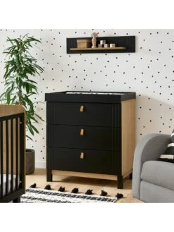 CuddleCo Rafi 3 Piece Nursery Furniture Set - Oak And Black 13 CuddleCo Rafi 3 Piece Nursery Furniture Set - Oak And Black -Oleu Furniture Shop VDX4L SQ4 0000000088 NO COLOR SLd
