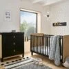 CuddleCo Rafi 2-Piece Nursery Furniture Set - Oak And Black