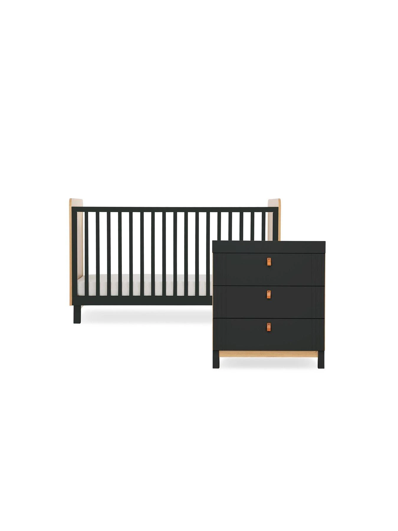 CuddleCo Rafi 2-Piece Nursery Furniture Set - Oak And Black 8 CuddleCo Rafi 2-Piece Nursery Furniture Set - Oak And Black - Image 6