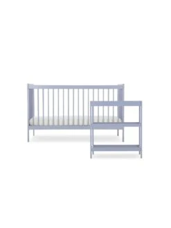 CuddleCo Nola 2 Piece Nursery Furniture Set - Flint Blue -Oleu Furniture Shop VDX4T SQ7 0000000020 BLUE DGy