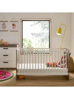 CuddleCo Enzo 2 Piece Nursery Furniture Set - Oak And White
