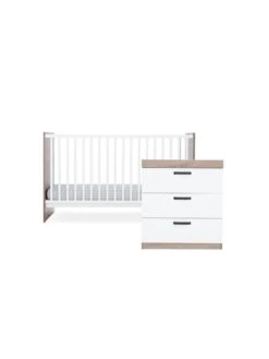 CuddleCo Enzo 2 Piece Nursery Furniture Set - Oak And White -Oleu Furniture Shop VDX4Y SQ6 0000000088 NO COLOR SLd2